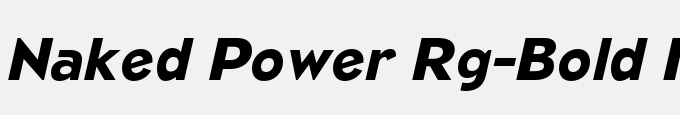 Naked Power Rg-Bold Italic